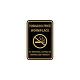 ByLITA Tobacco Free Workplace No Smoking, Vaping Or Smokeless Tobacco Sign