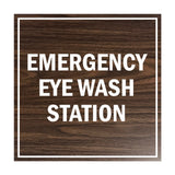 Square Emergency Eye Wash Station Sign with Adhesive Tape, Mounts On Any Surface, Weather Resistant