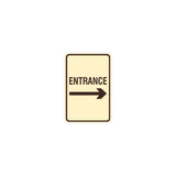 Signs ByLITA Portrait Round Entrance Right Arrow Sign with Adhesive Tape, Mounts On Any Surface, Weather Resistant, Indoor/Outdoor Use