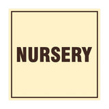 Square Nursery Sign with Adhesive Tape, Mounts On Any Surface, Weather Resistant