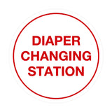 Signs ByLITA Circle Diaper Changing Station Sign