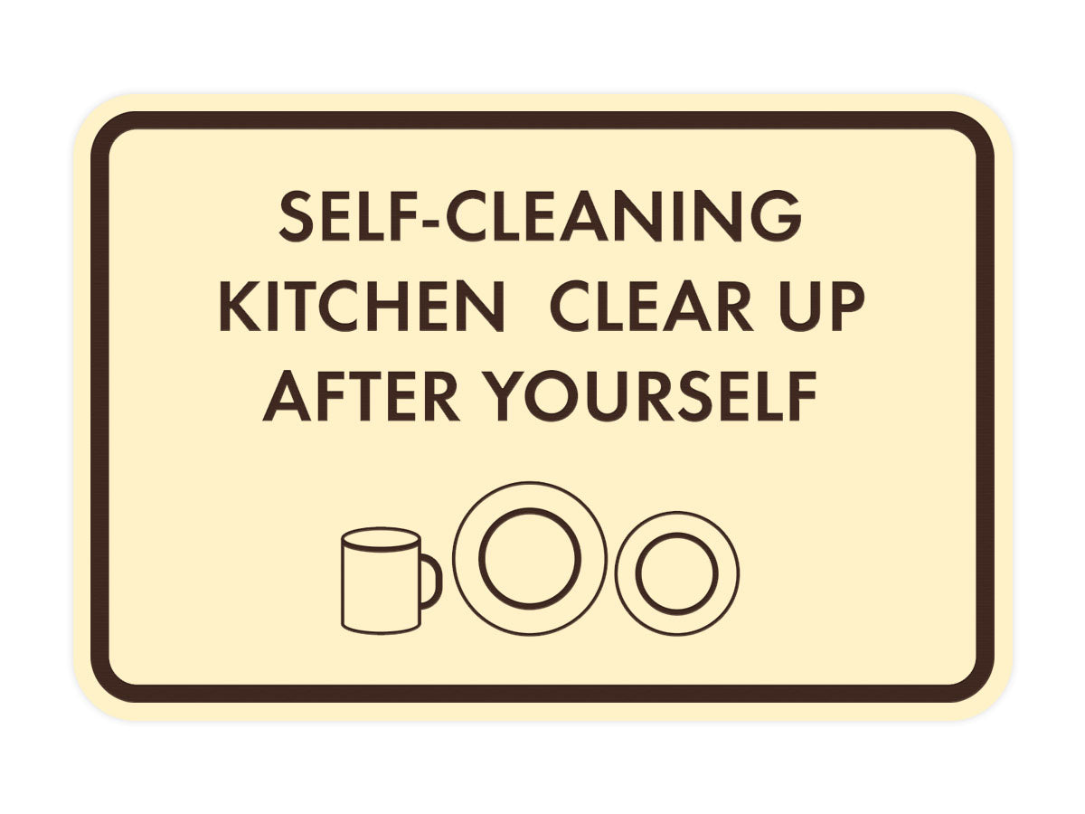 Classic Framed Self-Cleaning Kitchen Clear Up After Yourself Wall or D –  All Quality