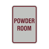 Signs ByLITA Portrait Round Powder Room Sign with Adhesive Tape, Mounts On Any Surface, Weather Resistant, Indoor/Outdoor Use