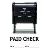 Paid Check W/ Date Ck# Line Self Inking Rubber Stamp
