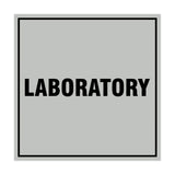 Square Laboratory Sign with Adhesive Tape, Mounts On Any Surface, Weather Resistant