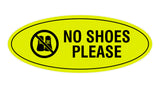 Oval No Shoes Please Sign