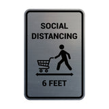 Portrait Round Social Distancing 6 Feet Sign