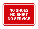 Signs ByLITA Classic Framed No Shoes No Shirt No Service