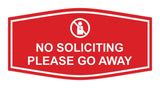 Fancy No Soliciting Please Go Away Wall or Door Sign