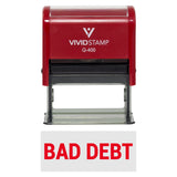Red Bad Debt Self-Inking Office Rubber Stamp