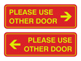 Signs ByLITA Standard Please Use Other Door Sign Set