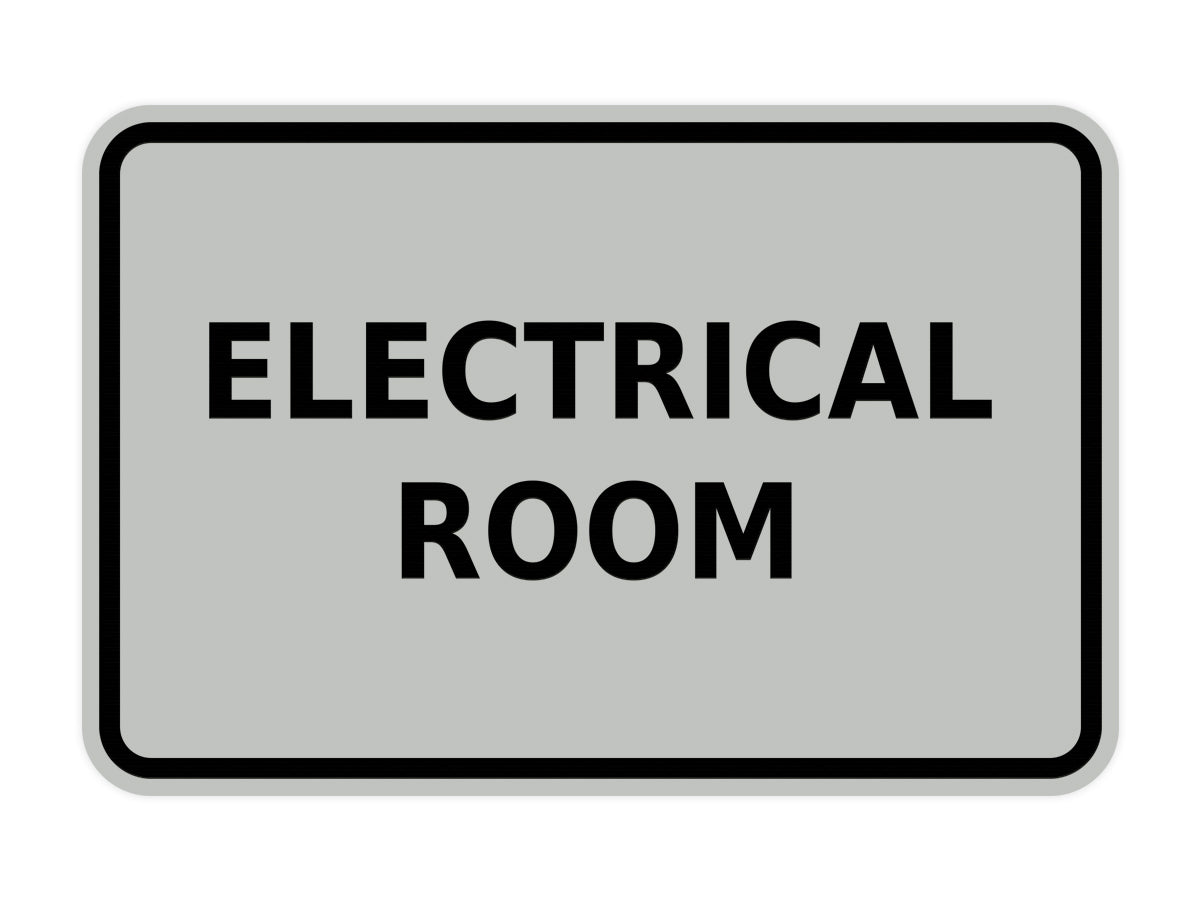 Signs ByLITA Classic Framed Electrical Room