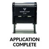 APPLICATION COMPLETE Self Inking Rubber Stamp