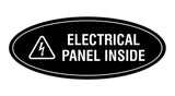 Oval Electrical Panel Inside Sign