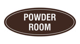 Oval Powder Room Sign
