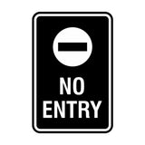 Portrait Round No Entry Sign