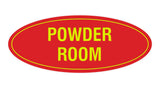Oval Powder Room Sign