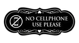 Signs ByLITA Designer No Cellphone Use please Sign