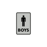 Signs ByLITA Portrait Round Boys (male bathroom icon) Sign with Adhesive Tape, Mounts On Any Surface, Weather Resistant, Indoor/Outdoor Use