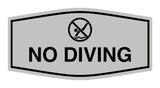 Signs ByLITA Fancy No Diving Sign with Adhesive Tape, Mounts On Any Surface