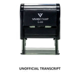 Black Unofficial Transcript Self Inking Rubber Stamp