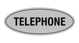 Oval TELEPHONE Sign