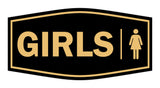 Signs ByLITA Fancy Girls (female bathroom icon) Sign with Adhesive Tape, Mounts On Any Surface, Weather Resistant, Indoor/Outdoor Use