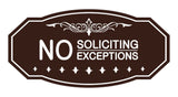 Victorian No Soliciting No Exceptions Sign
