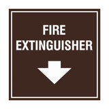 Square Fire extinguisher Sign with Adhesive Tape, Mounts On Any Surface, Weather Resistant