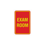 Portrait Round Exam Room Sign with Adhesive Tape, Mounts On Any Surface, Weather Resistant