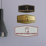 Fancy Non-Recyclable waste Wall or Door Sign