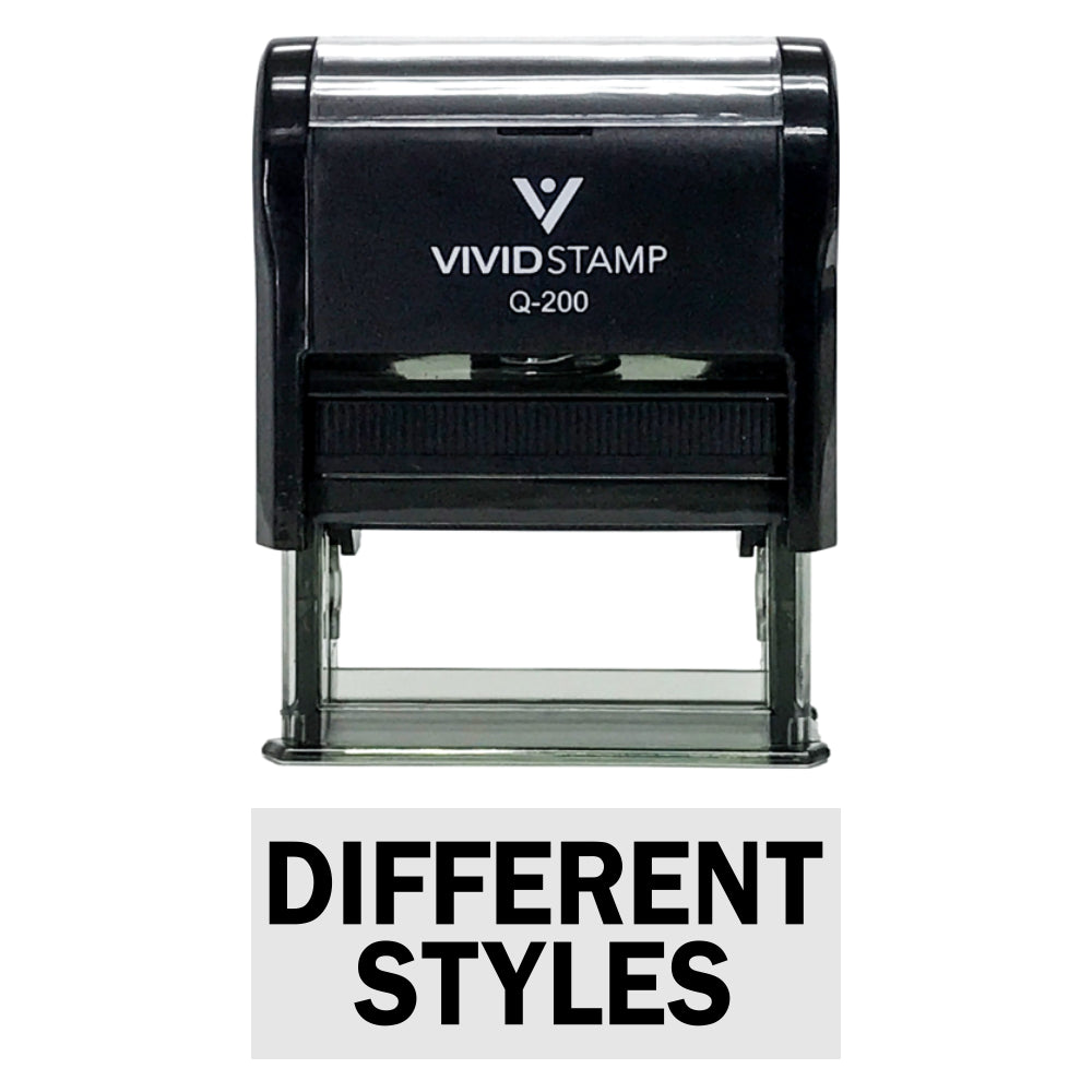 Black DIFFERENT STYLES Self-Inking Office Rubber Stamp