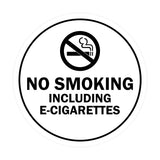 Signs ByLITA Circle No Smoking Including E-Cigarettes Sign