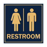 Signs ByLITA Square All Gender Restroom Sign with Adhesive Tape, Mounts On Any Surface, Weather Resistant, Indoor/Outdoor Use