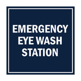 Square Emergency Eye Wash Station Sign with Adhesive Tape, Mounts On Any Surface, Weather Resistant