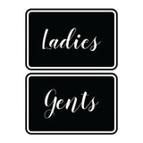 Signs ByLITA Classic Framed Ladies And Gents Sign Set