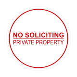 Signs ByLITA Circle No Soliciting Private Property Sign