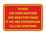 Classic Framed Please Use Hand Sanitizer and Wear Face Mask Sign