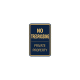 Signs ByLITA Portrait Round no trespassing private property Sign