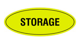 Yellow / Black Oval STORAGE Sign