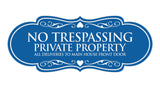 Signs ByLITA Designer No Trespassing Private Property Sign All Deliveries to Main House Front Door Sign