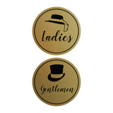 Signs ByLITA Circle Ladies and Gentlemen Sign Set