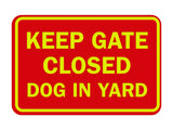 Signs ByLITA Classic Framed Keep Gate Closed Dog Sign