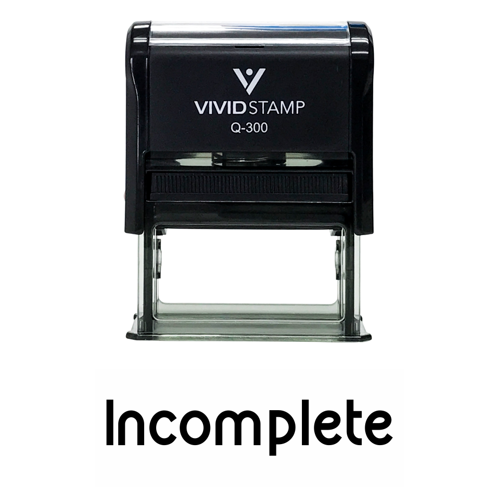 INCOMPLETE Teacher Self Inking Rubber Stamp