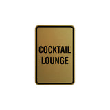 Portrait Round Cocktail Lounge Sign with Adhesive Tape, Mounts On Any Surface, Weather Resistant