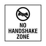 Signs ByLITA Square No Handshake Zone Sign