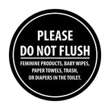 Signs ByLITA Circle Please Do Not Flush Etiquette Sign