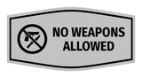 Fancy No Weapons Allowed Sign