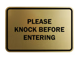 Signs ByLITA Classic Framed Please Knock Before Entering
