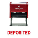 Red Deposited Self Inking Rubber Stamp